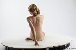 Nude Woman White Sitting poses - ALL Slim medium blond Sitting poses - simple Pinup